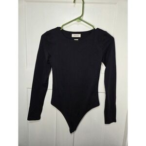 Babaton Aritzia Contour Crew Neck Long Sleeve Bodysuit Black Small S